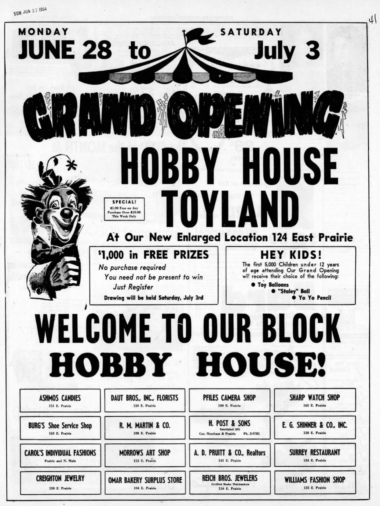 Grand Opening of Hobby House